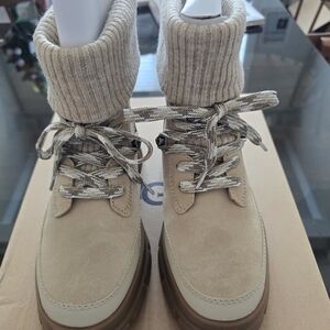 UGG Cream and Tan Winter Boots